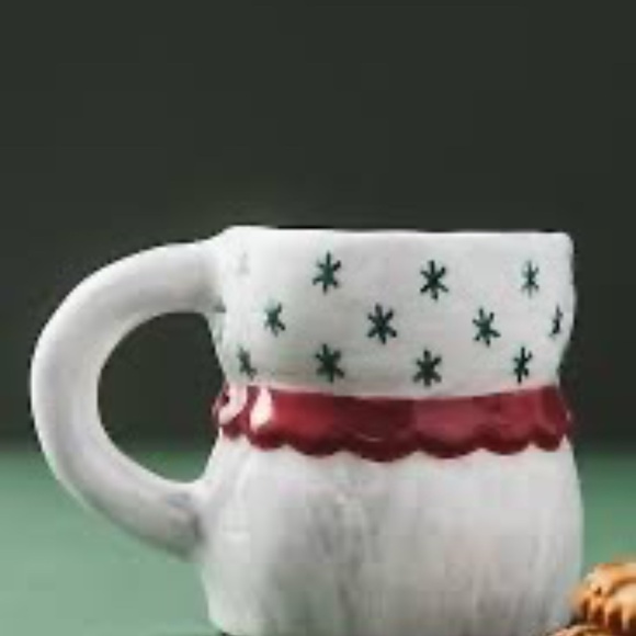 NWT Anthropologie Isabela Dos Santos Cozy With Mrs Santa Claus Stoneware Mug - Picture 2 of 2